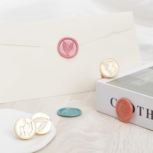 CRASPIRE 3 Styles Graduation Wax Seal Stamp Head Graduation Cap Books 25mm Removable Brass Head Set including 1Pcs Wooden Sealing Stamp Handle for Wedding Envelopes Invitations Gift Packing Wrap Decoration - Image 4