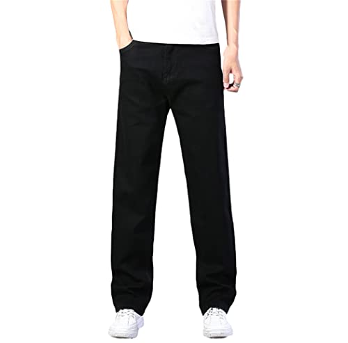 Jeans coupe droite pour homme grande taille noir 54 en denim extensible
