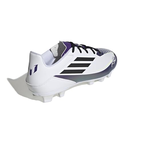 adidas Adidas Unisex-Adult F50 Club Messi Flexible Ground, White/Black/Unity Purple, 12