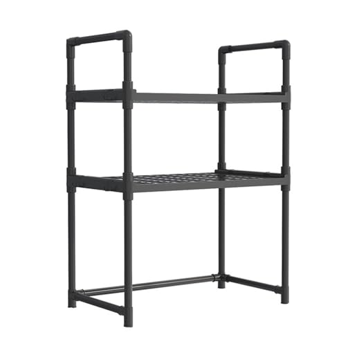 HVRFJXI Estante resistente de polipropileno para microondas, práctico estante para microondas, organizador eficaz para almacenamiento en el hogar, apartamento, cocina