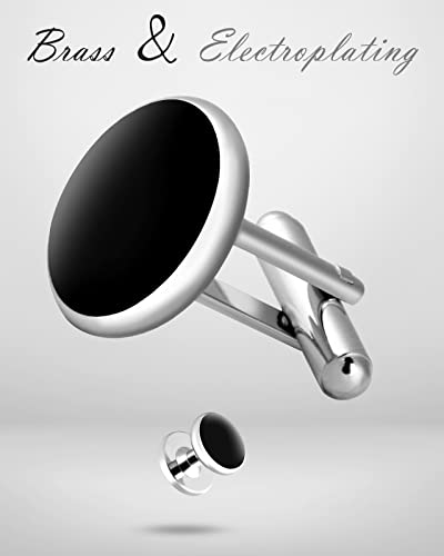 Best Gift For Men Rovtop Mens Cufflinks And Studs, Tuxedo Shirt Cufflinks And Studs Set For Men, Brass Cuff Links And Shirt Studs For Wedding/Banquet/Ceremony/Business #TOP1