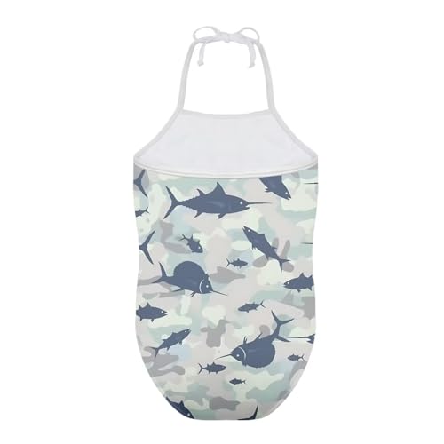 Image of ELEQIN Cartoon Animal Cute Girls One Piece Swimsuit Adjustable Swimwear for 3Y-10Y