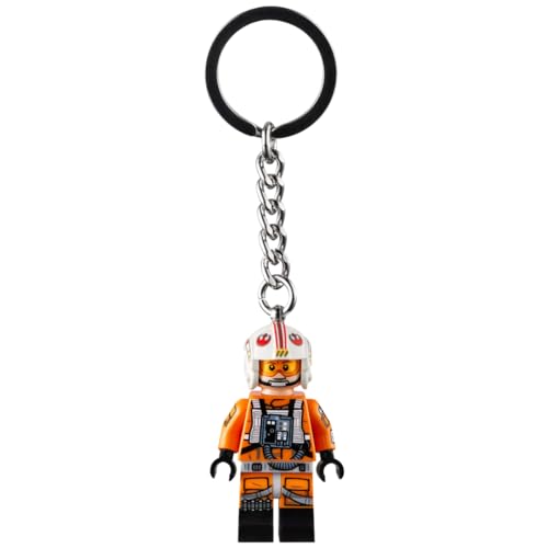 LEGO Star Wars Luke Skywalker Pilot Outfit Minifigure Keyring 854288, Orange, Small