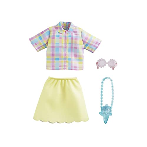 Mattel Barbie Fashion Pack Bluse mit gelbem Rock GWC27 / GRB97