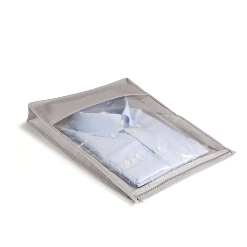Perfetto Più Easybag Kleidersack für Hemden und Pullover, Vliesstoff, Aschgrau, 33,0 x 45,0 x 5,0 cm