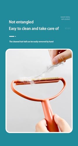 Image of Generic Pet Hair Removal Tool, 2-Sided with Shave and Smooth Surfaces, Large Size, Pet Cleaning Brush for Furniture (Orange)