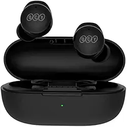 Fone de Ouvido Bluetooth sem Fio QCY T17 Intra-Auricular com Estojo de Carregamento Wireless - Preto