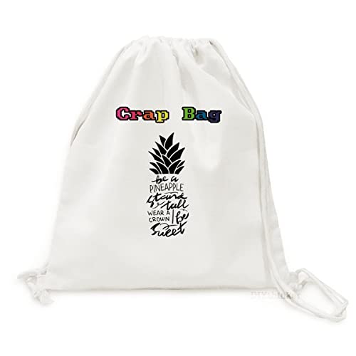 Sac à dos en toile grand doux ananas pour femme et homme, sac de voyage léger multi-poches