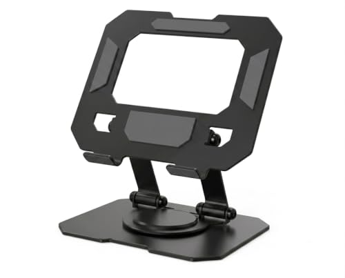 Image of Premium Portable Aluminium Tablet Stand with 360 Rotating Base, Black