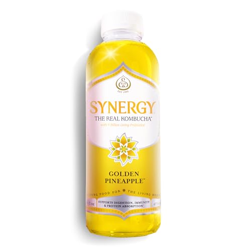 Synergy Golden Pineapple Kombucha 16 fl oz