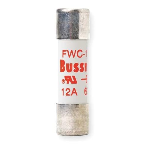 Fusible 10x38 mm Bussmann Fwc-12a10f à virole haute tension 600V AC 12 Ampères
