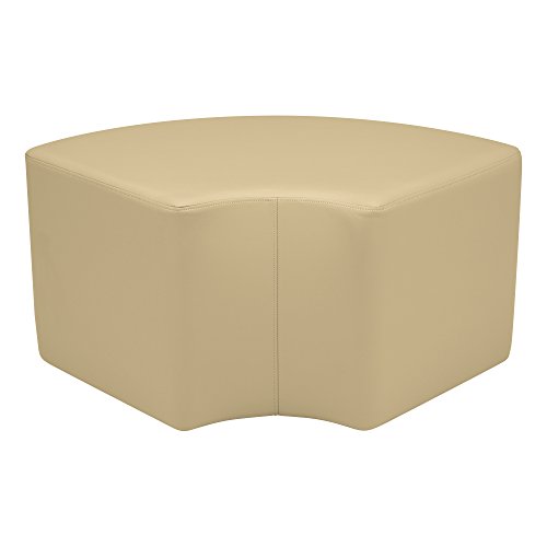 Image of Sprogs 18 inch H Structured Quarter Round Stool -Flexible Modular Collaborative Soft Seating for Office, Home, Lounge and School Classrooms with Durable Frame -Sand
