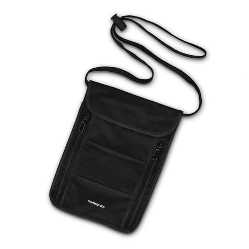 Pochette tour de cou RFID Samsonite contre le piratage bancaire à distance pour voyageur