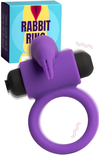 MySecretCase Anello Pene Uomo Sextoys - Anello Vibrante Per Lei E Lui, Vibratore Per Uomo Anello Vibrante, Cock Ring Vibratore Piccolo, Anello Per Erezione, Masturbatore Per Uomini (Rabbit Ring)