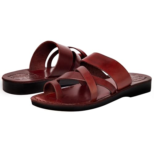 Holy Land Market Men/Women Jerusalem Biblical Leather Jesus Sandals/Slides From Jerusalem (Shepherd Field II) by Holy Land Market - Image 8