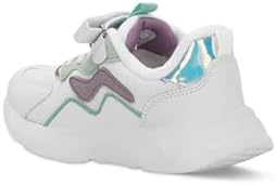 Slazenger PESO I Kız Çocuk Cırt Cırtlı Beyaz/Lila Sneaker - Görsel 3