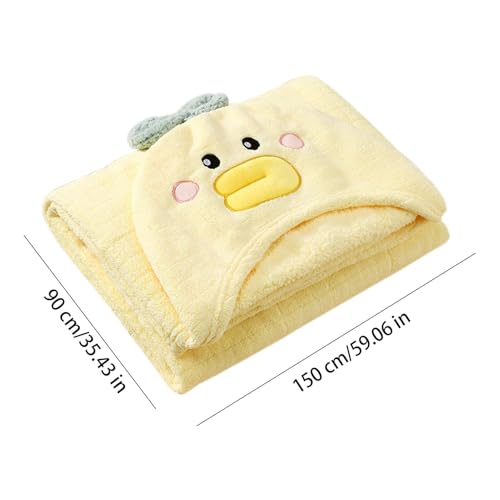 Serviette de plage à capuche canard en microfibre douce pour la piscine