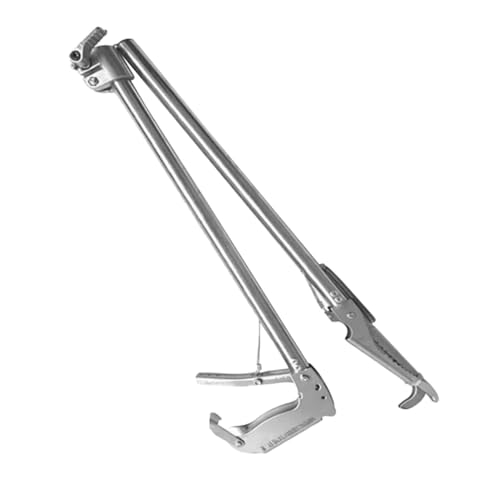 INOOMP Thickened Non-Slip Stainless Steel EEL and Loach Clamp Strong Bite Force Lobster Crab Tongs Extended Seafood Tool for Cooking and Trash Handling