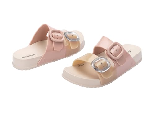 Image of mini melissa Cozy Jelly Slides for Kids - Slip-on Jelly Shoes, Slip On Sandals for Girls, Open Toe Summer Shoes, Adjustable