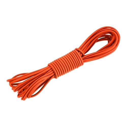 DMiotech 1/8 Inch Shock Cord, 25 Feet Orange Bungee Cord Tent Pole Shock Cord Round Elastic Kayak Rope Stretch String Marine Grade Heavy Polyester for DIY Projects Tie Downs