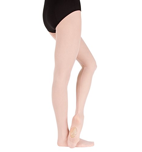 TotalSTRETCH Back Seam Sheer Mesh Convertible Tights CLASSIC BALLET PINK / Adult - L3