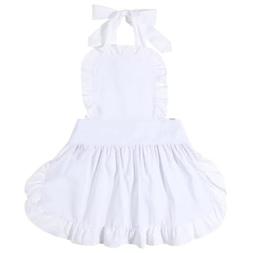 Delantal de camarera retro con volantes ideal para eventos de cosplay y cafeterías 2