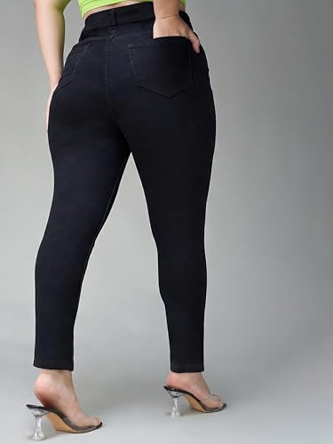Image of Miss Chase A+ Women's Bootcut High Rise Regular Length Stretchable Denim Jeans