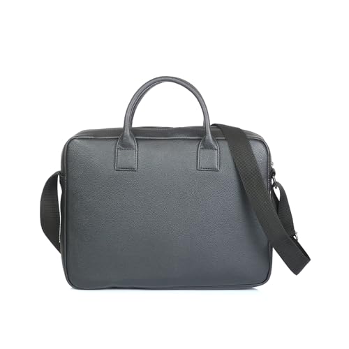 Image of KENNETH COLE Unisex Professional 15 Inch Laptop Bag | Premium Glossy Textured PU Lightweight Briefcase Bag | Adjustable Shoulder Strap, for Work, Business and Travel
