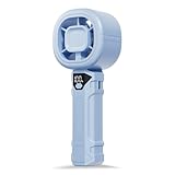 Kukiwhy Handventilator Tragbarer Mini Ventilator mit Digitalanzeige klein USB Ventilator Akku Aufladbar Wiederaufladbar Hand Ventilatoren Für Reisen Büro Zuhause Draußen Geschenke für Frauen Männer