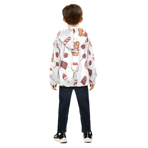 Candy Sweet Girls Fleece Jacket Girls Fall Jacket Girls Zip Up Hoodie Girls Sherpa Jacket 2-10T4