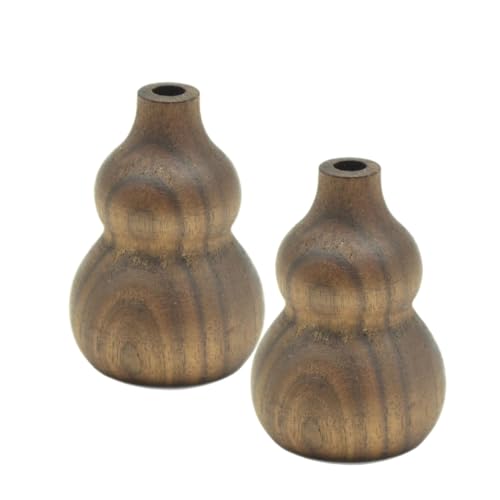 Difusores de aceite esencial de madera con forma de calabaza 2 piezas miniatura 1