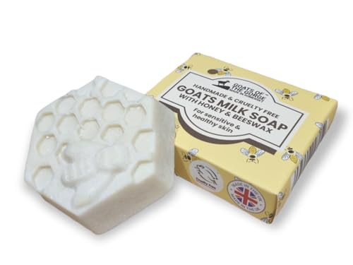 Image of Goats of the Gorge Soap Bar Honey & Beeswax for Body Care - Handmade Soap with Goat Milk - Natural Ingredients for Gentle Cleansing and Moisturizing - Luxurious Skincare Experience