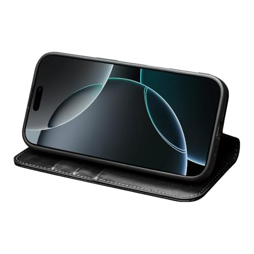 Image of Havilah for iPhone 17 Pro Max Case - Classic Genuine Leather Protective Phone Case (Black)