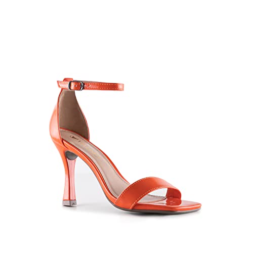 Sandália De Salto, Via Uno, Feminino, Paprica, 37