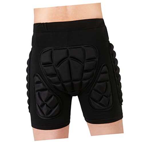 HEALEEP-Workout-Shorts-Ski-Shorts-Kurze-Huefthose-Hueftschutz-Kurze-Hockey-Huefthalter-Ski-Hosen-Hockey-Hosen-Liner-Skianzug-Verdickte-3D-Shorts-In-Schwarz-Fuer-Kinder-3D-Shorts-Fuer