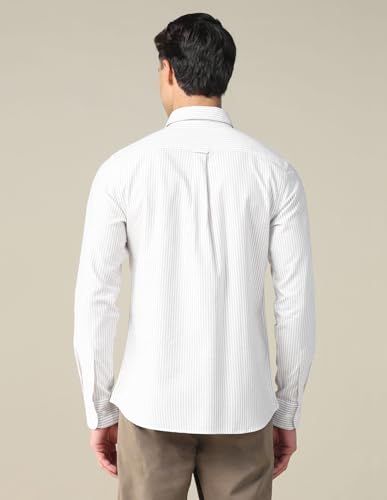 Image of U.S. Polo ASSN. Striped Regular Fit Shirt for Men - 100% Cotton, Breathable & Comfortable, Full Sleeves Casual Shirt for Men