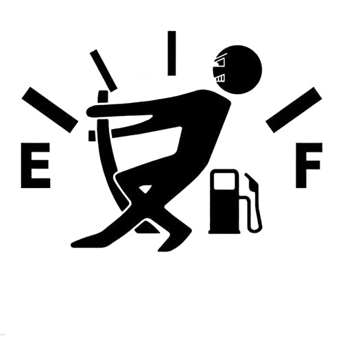 Funny Car Stickers High Gas Consumption Decal Fuel Gage Empty