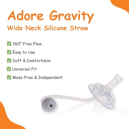 Image of Adore Gravity- The Wide Neck Silicon Straw with Gravity Ball- Pack of 1
