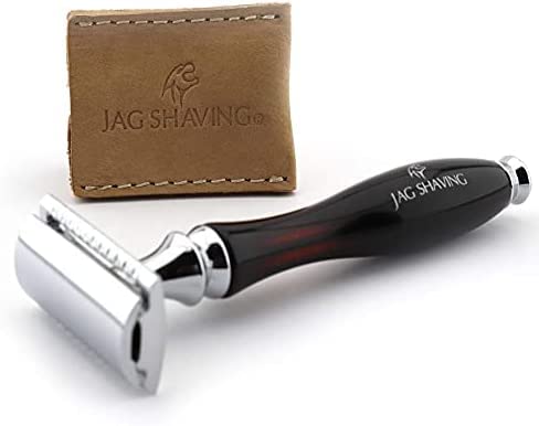4-częściowy zestaw do golenia dla mężczyzn z dwosieczną brzytwą ze sztucznych włosów ze stojakiem na pędzle do golenia Shaving Bowl – elegancki zestaw wegańskich pędzli do golenia