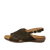 Cierre de hebilla El Naturalista N5558 Wakataua, Sandalias Planas Mujer, Kaki, 42 EU Ancho
