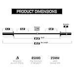 RitFit Barbell Weight Set - 4/6FT Olympic Barbell with Weight Plates (55-275LB Total) - Weightlifting Equipment for Squats, Curls, Deadlifts, Presses, Hip Thrusts - Image 3