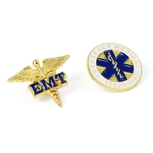 Emergency Medical Technician "EMT" Lapel Pin Set4