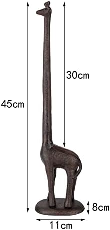 Youyijia Creative Toilet Roll Holder Metal Giraffe Bathroom Toilet Roll Holder Free Standing Paper Roll Storage Rack Animal Shape Paper Tube Rack for Home Decoration Toilet Bathroom Kitchen