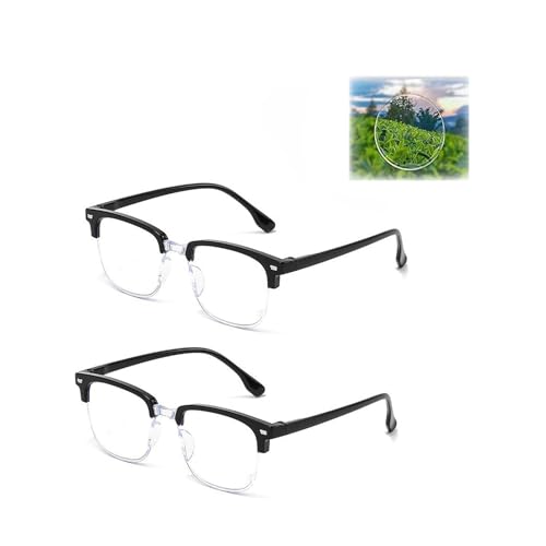 2 Stück Autozoom Lesebrille, Intelligente Zoom Lesebrille Herren...
