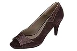  Patrizia Dini Pumps Peeptoes aus Leder Braun Gr. 37