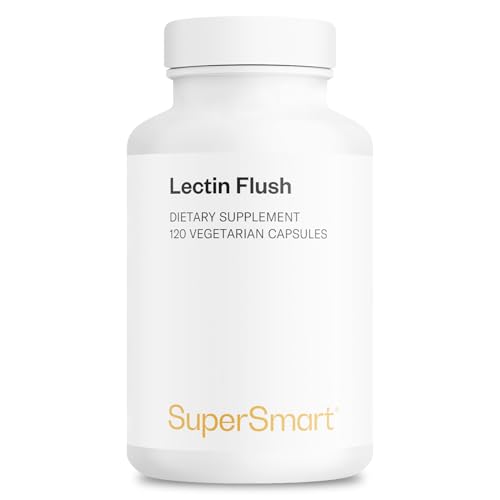 Supersmart - Lectin Flush - Lectin Blocker Shield Supplement - Digestive Support & Detox - Intolerances & Food Allergies - Intestinal Health | Non-GMO & Gluten Free - 120 Vegetarian Capsules