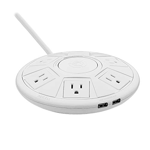 Free Shipping Offer Accell Power Air - Surge Protector and USB Charging Station - White, 6 ft (1.8 m), (Model: D080B-048F)