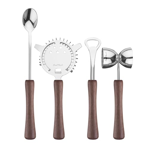 Ensemble d'outils de bar Final Touch complet avec passoire doseur et support - 4