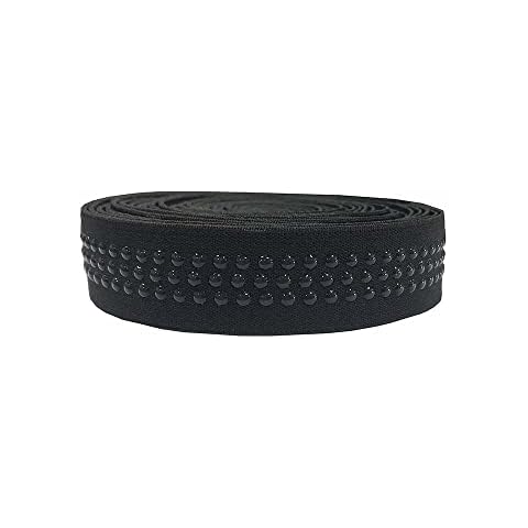 AUNHIRU Dot 1Inch Width Silicone Elastic Backed Gripper Tape Non-Slip Elastic Band for Garment Accessory & Headband 5Yards per Roll (25mm) Cover