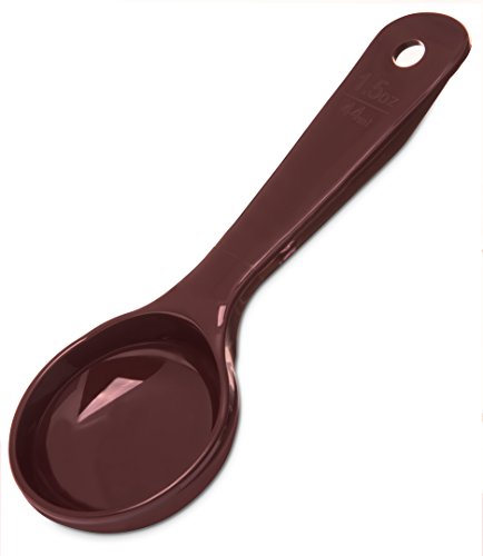 Image of Carlisle FoodService Products Measure Miser Solid Measuring Spoon with Short Handle, 1.5 Ounces, Brown